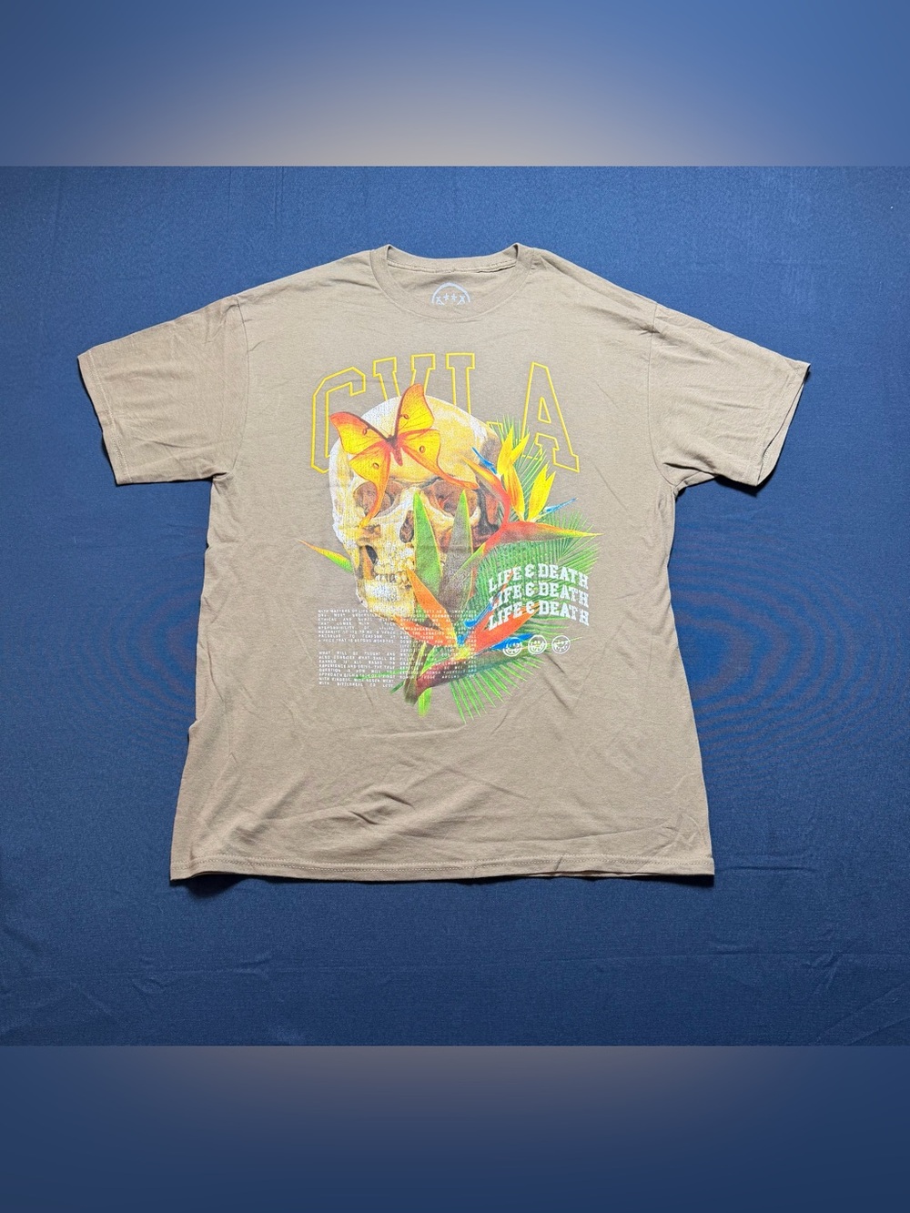 100% Cotton Large NWOT Civil LA Life and Death Graphic T-Shirt